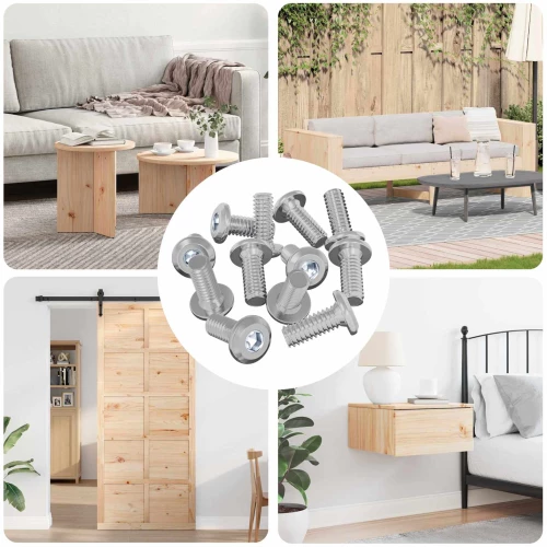 vidaXL Βίδα με κλειδί κεφαλής 3600 pcs Ασημί Ατσάλι