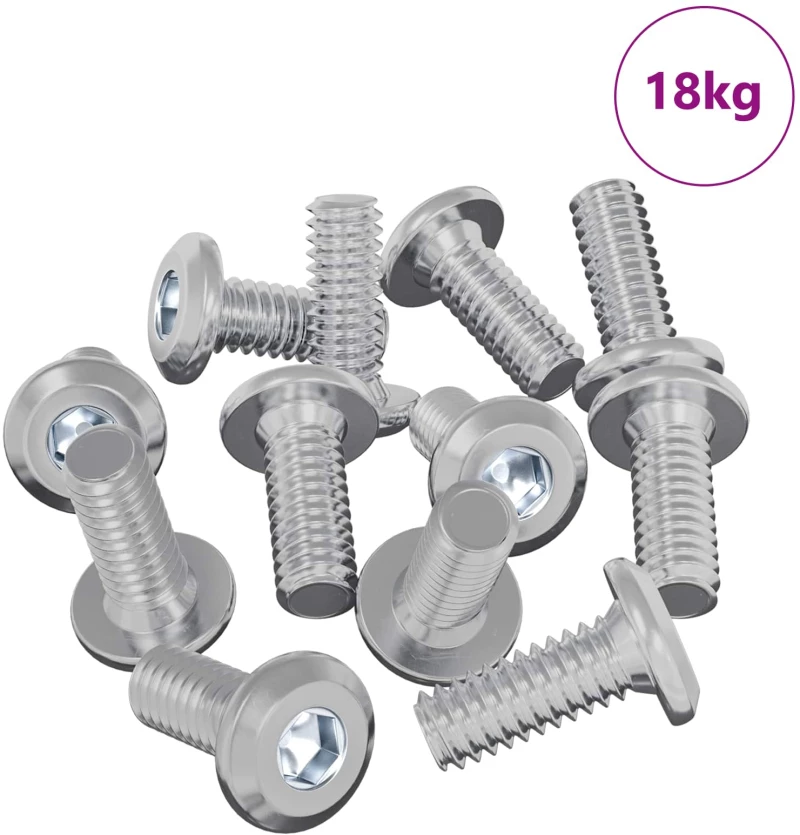vidaXL Βίδα με κλειδί κεφαλής 3600 pcs Ασημί Ατσάλι