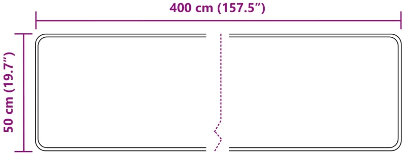vidaXL Χαλί Runner MARSA Πολύχρωμο 50 x 400 εκ. Πολυέστερ και PVC
