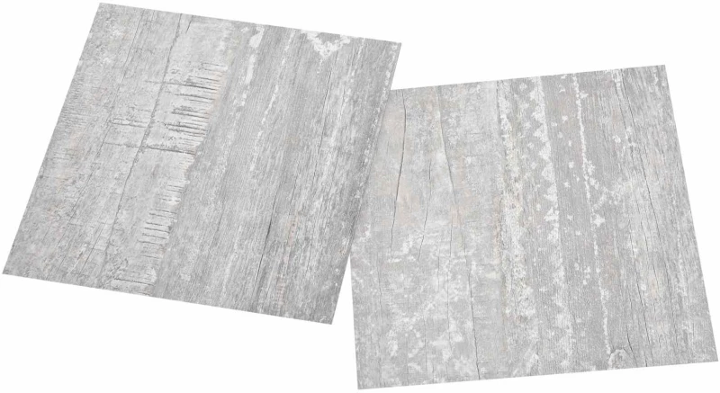 vidaXL Πλάκες Δαπέδου 5,11 τ.μ. 55 pcs PVC Ανοιχτό Γκρι και Λευκό