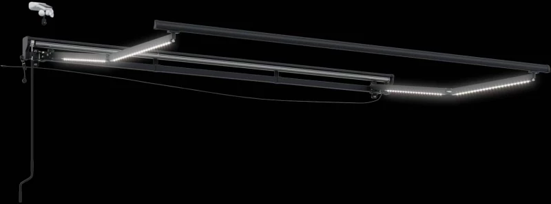 vidaXL Ηλεκτρικό πλαίσιο τέντας με LED Ανθρακί 3,5 x 2,5 μ Αλουμίνιο