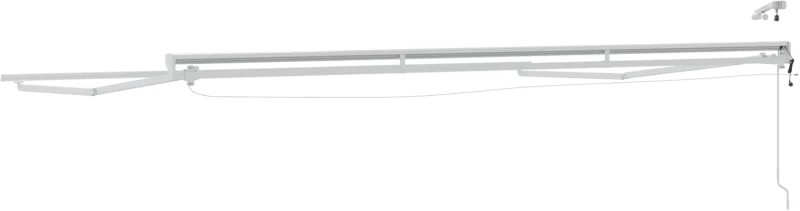 vidaXL Ηλεκτρικό πλαίσιο τέντας με LED Λευκός 5 x 3 m Αλουμίνιο