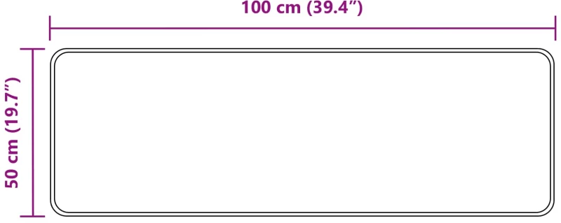 vidaXL Χαλί Runner MARSA Πολύχρωμο 50 x 100 cm Πολυέστερ και PVC