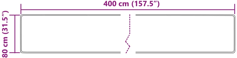 vidaXL Χαλί Runner MARSA Πολύχρωμο 80 x 400 εκ. Πολυέστερ και PVC