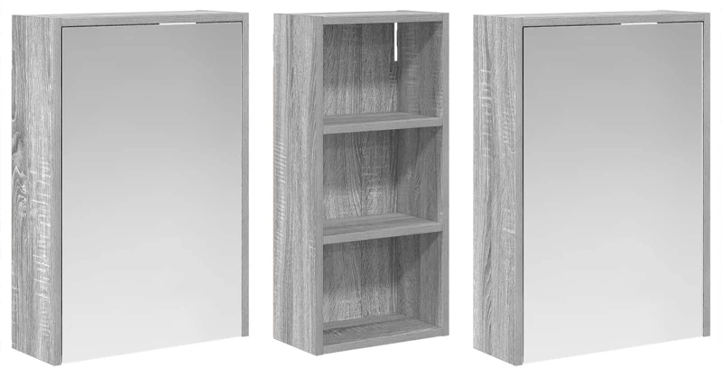 vidaXL Σετ Ντουλαπιών Μπάνιου 3 pcs 116 x 16 x 62,5 εκ.
