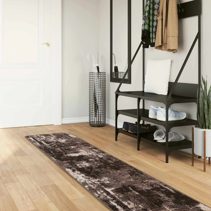 vidaXL Χαλί Runner MARSA Μαύρο 50 x 450 εκ. Πολυέστερ και PVC