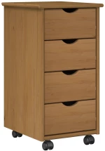 vidaXL Κινητό Ντουλάπι Μέλι Καφέ 34 x 39 x 65,5 cm Στερεό ξύλο πεύκου