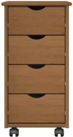 vidaXL Κινητό Ντουλάπι Μέλι Καφέ 34 x 39 x 65,5 cm Στερεό ξύλο πεύκου