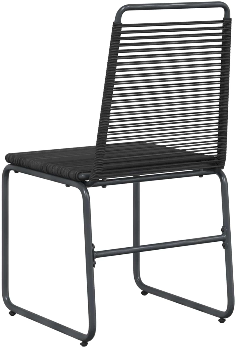 vidaXL Καρέκλες Κήπου 2 pcs Μαύρο 48 x 55 x 89,5 εκ. Ρατάν