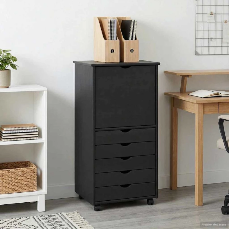 vidaXL Κινητό Ντουλάπι Γκρι 53 x 39 x 103 cm Στερεό ξύλο πεύκου