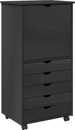 vidaXL Κινητό Ντουλάπι Γκρι 53 x 39 x 103 cm Στερεό ξύλο πεύκου