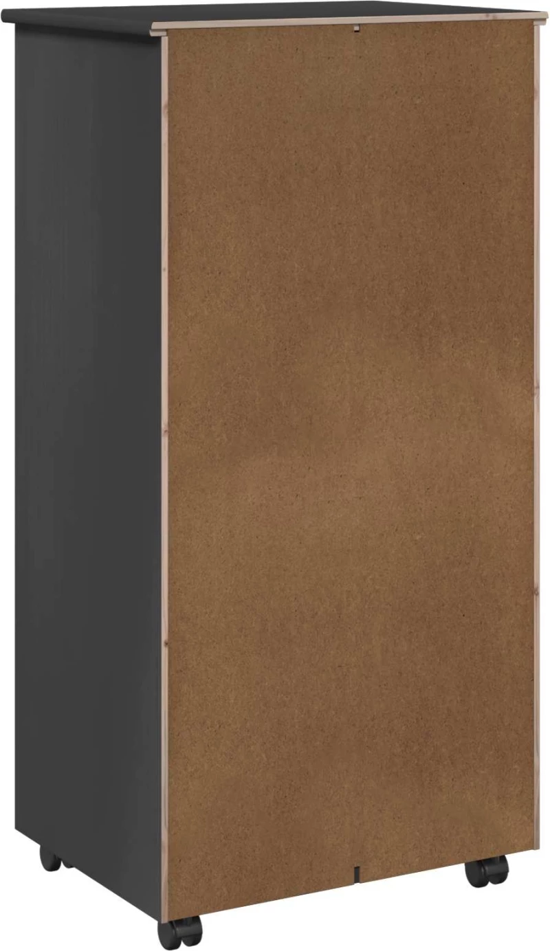 vidaXL Κινητό Ντουλάπι Γκρι 53 x 39 x 103 cm Στερεό ξύλο πεύκου