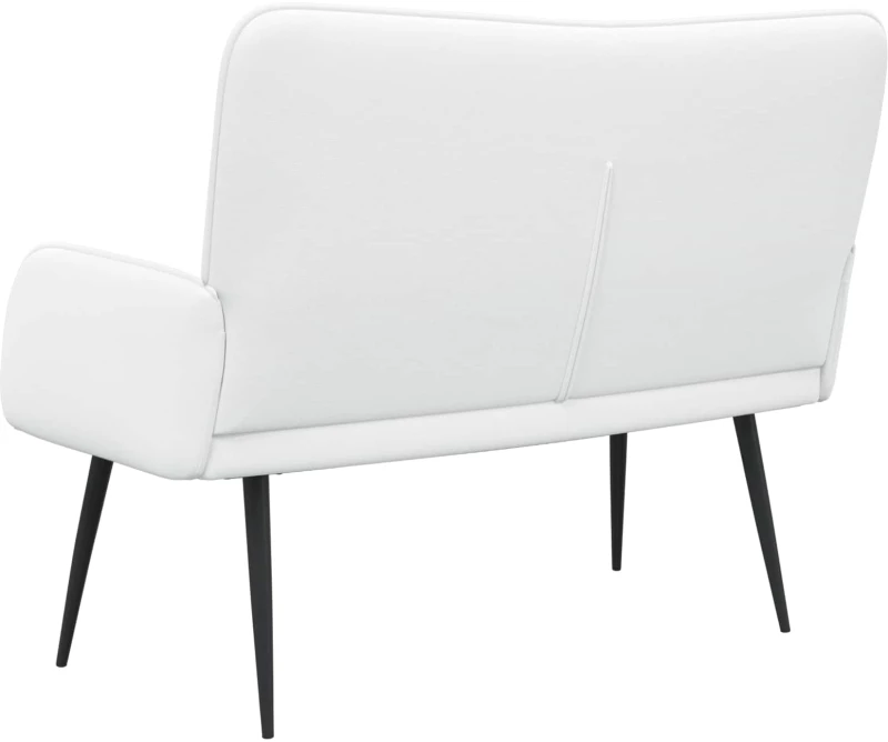 vidaXL Καναπές 2 ατόμων Λευκό 115 x 61 x 87 εκ. Ύφασμα