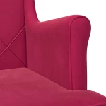 vidaXL Πολυθρόνα Κόκκινο Βελούδο