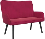 vidaXL Διθέσιος Καναπές Μπορντό 115 x 61 x 87 εκ. Βελούδο