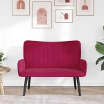 vidaXL Διθέσιος Καναπές Μπορντό 115 x 61 x 87 εκ. Βελούδο