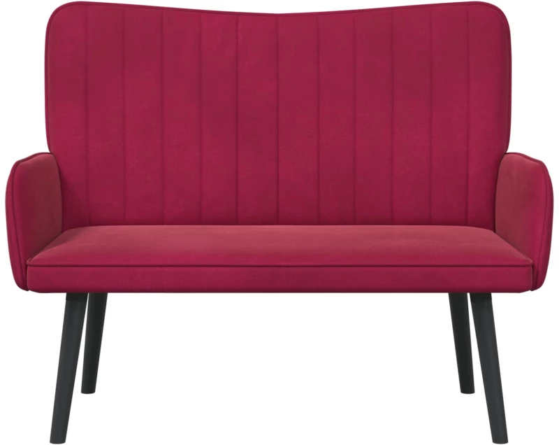 vidaXL Διθέσιος Καναπές Μπορντό 115 x 61 x 87 εκ. Βελούδο