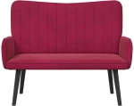 vidaXL Διθέσιος Καναπές Μπορντό 115 x 61 x 87 εκ. Βελούδο