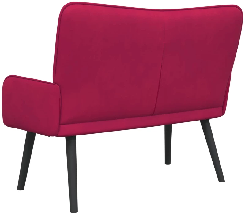 vidaXL Διθέσιος Καναπές Μπορντό 115 x 61 x 87 εκ. Βελούδο