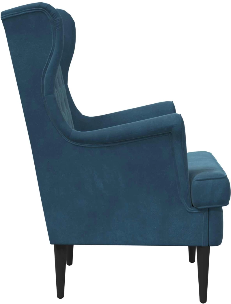 vidaXL Πολυθρόνα Μπλε Βελούδο