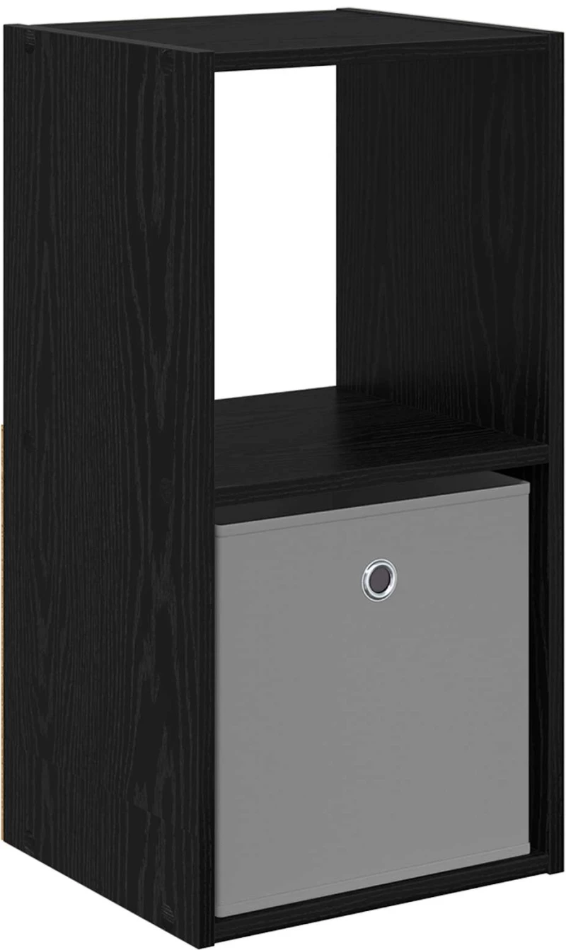 vidaXL Κομοδίνο Μαύρη Οξυά 35 x 32 x 68,5 εκ Επεξεργασμένο ξύλο