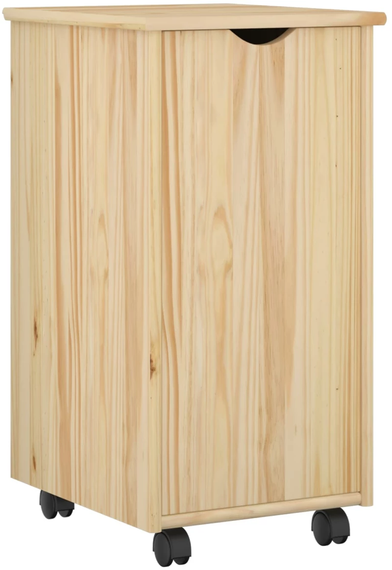 vidaXL Κινητό Ντουλάπι Καφέ 34 x 39 x 65,5 cm Στερεό ξύλο πεύκου