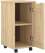 vidaXL Κινητό Ντουλάπι Καφέ 34 x 39 x 65,5 cm Στερεό ξύλο πεύκου