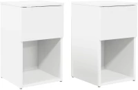 vidaXL Ντουλάπι κρεβατιού 2 pcs Λευκό 29 x 31,5 x 49 εκ