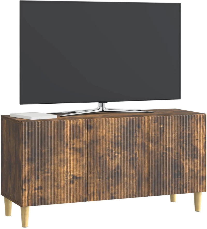 vidaXL Ντουλάπι TV Καπνισμένο Ξύλο Δρυός 99 x 34,5 x 50 εκ.