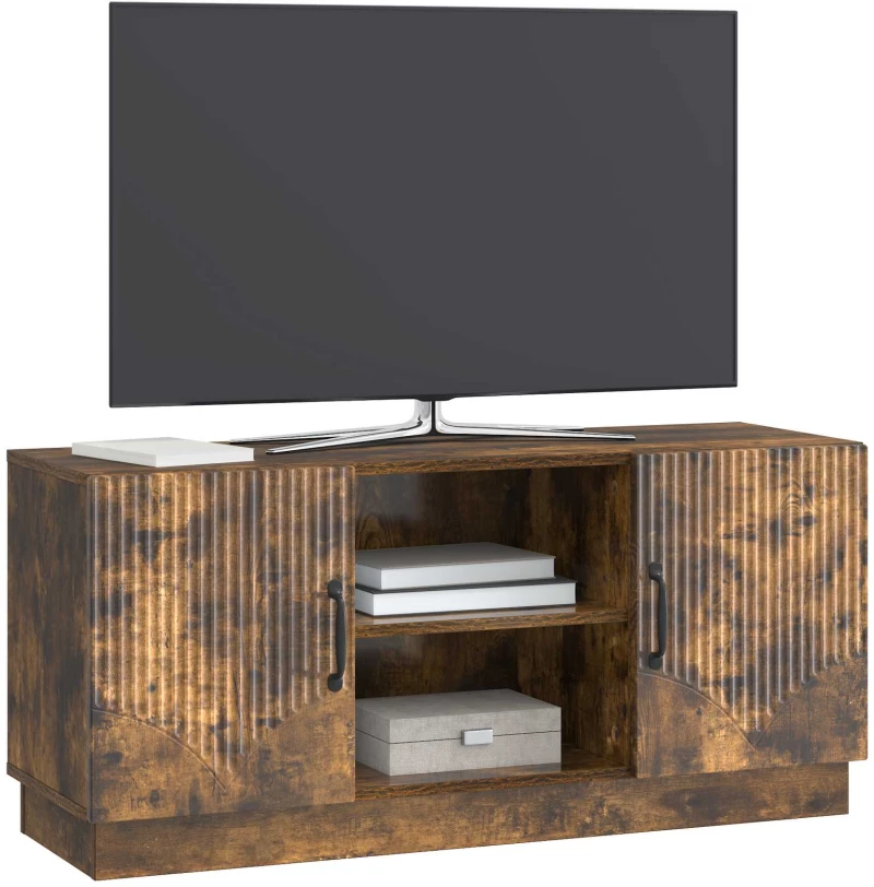 vidaXL Ντουλάπι TV Καπνισμένο Ξύλο Δρυός 102 x 34,5 x 47 εκ