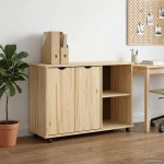 vidaXL Κινητό Ντουλάπι Καφέ 100 x 39 x 65,5 εκ Στερεό ξύλο πεύκου