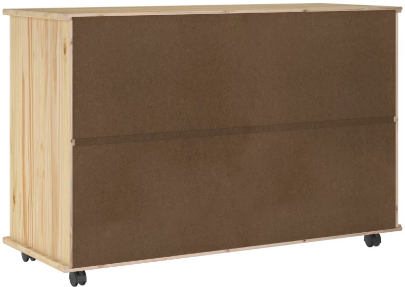 vidaXL Κινητό Ντουλάπι Καφέ 100 x 39 x 65,5 εκ Στερεό ξύλο πεύκου