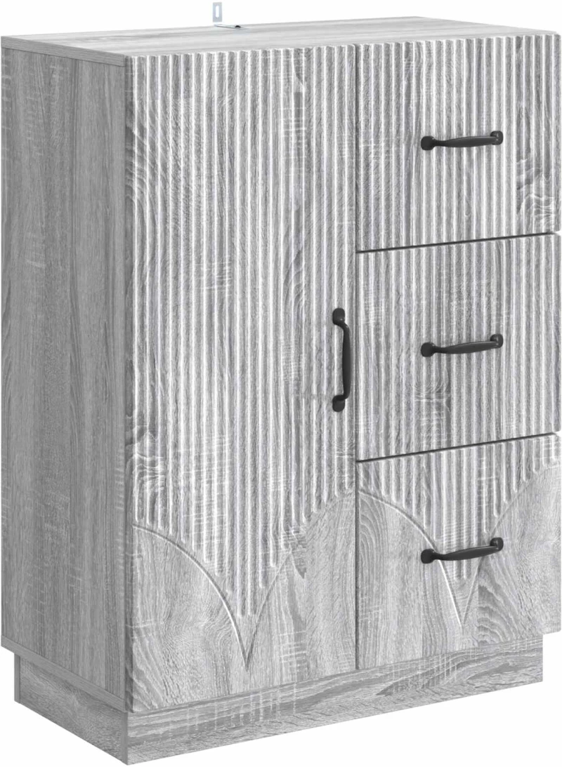 vidaXL Πλαϊνό γραφείο με συρτάρι Γκρι Sonoma 66 x 34,5 x 87 εκ.