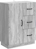 vidaXL Πλαϊνό γραφείο με συρτάρι Γκρι Sonoma 66 x 34,5 x 87 εκ.