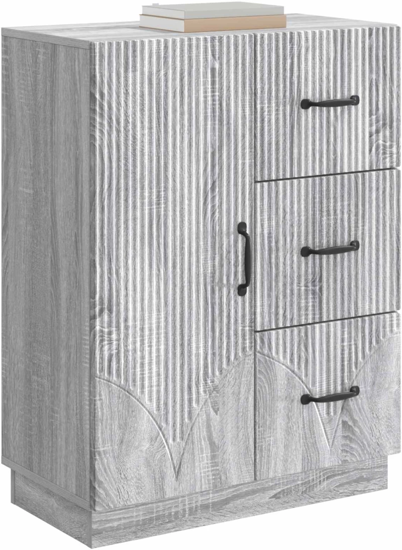 vidaXL Πλαϊνό γραφείο με συρτάρι Γκρι Sonoma 66 x 34,5 x 87 εκ.