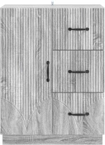vidaXL Πλαϊνό γραφείο με συρτάρι Γκρι Sonoma 66 x 34,5 x 87 εκ.