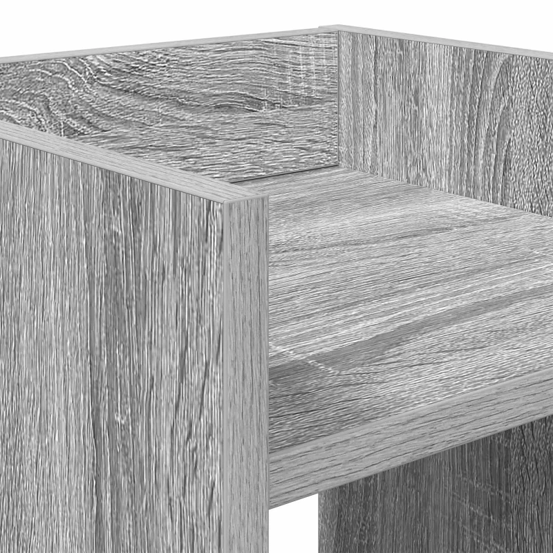 vidaXL Βάση φυτών με ράφι Γκρι Σονομά 30 x 30 x 100 εκ