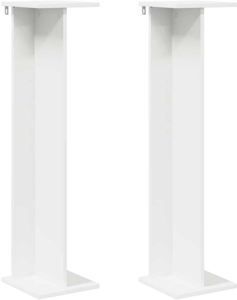 vidaXL Βάση φυτών 2 pcs Λευκός 25 x 25,5 x 100,5 εκ.