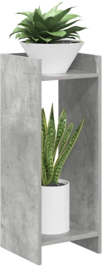 vidaXL Βάση φυτών με ράφι 2 pcs Σκυρόχρωμο Γκρι 30 x 30 x 80 cm