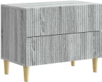 vidaXL Κομοδίνο Γκρι Sonoma 62 x 34,5 x 48 εκ Επεξεργασμένο Ξύλο