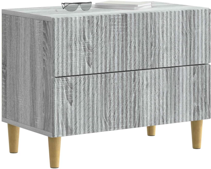 vidaXL Κομοδίνο Γκρι Sonoma 62 x 34,5 x 48 εκ Επεξεργασμένο Ξύλο