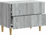 vidaXL Κομοδίνο Γκρι Sonoma 62 x 34,5 x 48 εκ Επεξεργασμένο Ξύλο