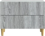 vidaXL Κομοδίνο Γκρι Sonoma 62 x 34,5 x 48 εκ Επεξεργασμένο Ξύλο