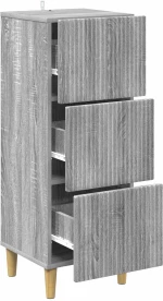 vidaXL Ντουλάπι με Συρτάρια Γκρι Sonoma 33 x 34,5 x 90 εκ