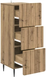 vidaXL Ντουλάπι με Συρτάρια Artisan Δρυς 33 x 34,5 x 92 εκ.