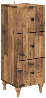 vidaXL Ντουλάπι με Συρτάρια Παλαιωμένο ξύλο 33 x 34,5 x 90 εκ