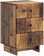 vidaXL Κομοδίνο Παλαιωμένο ξύλο 43 x 41 x 66,5 εκ. Επεξεργασμένο Ξύλο