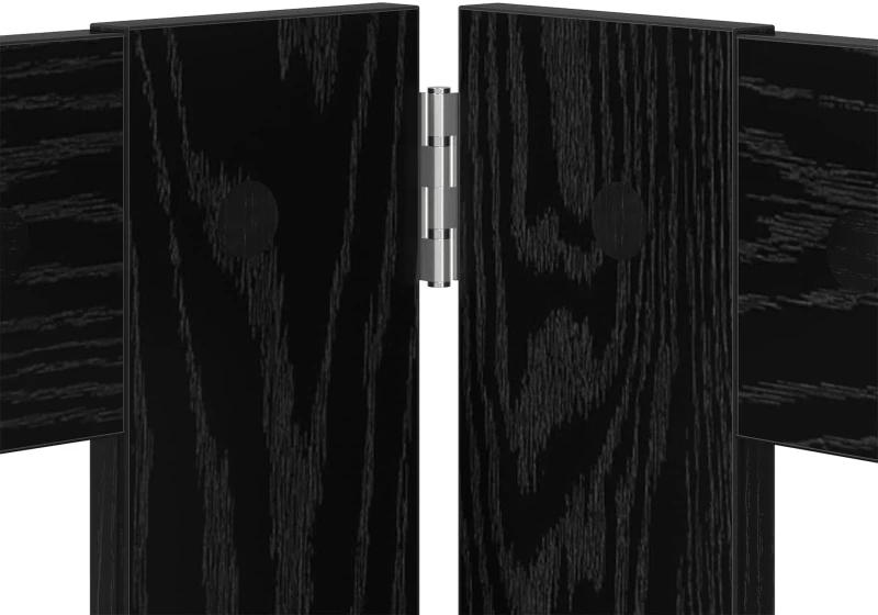 vidaXL Πύλη Σκύλου με Στηρίγματα 4 pcs Μαύρη Δρυς 80 x 80 cm