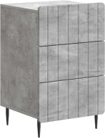 vidaXL Κομοδίνο Γκρι Σκυροδέματος 43x 41 x 68 εκ Επεξεργασμένο Ξύλο