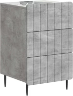 vidaXL Κομοδίνο Γκρι Σκυροδέματος 43x 41 x 68 εκ Επεξεργασμένο Ξύλο